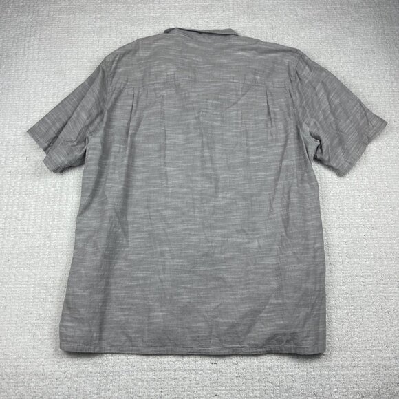 Woolrich Button Down Shirt Men's Large Short Sleeve Summer Outdoor Retro Gray - Picture 12 of 16